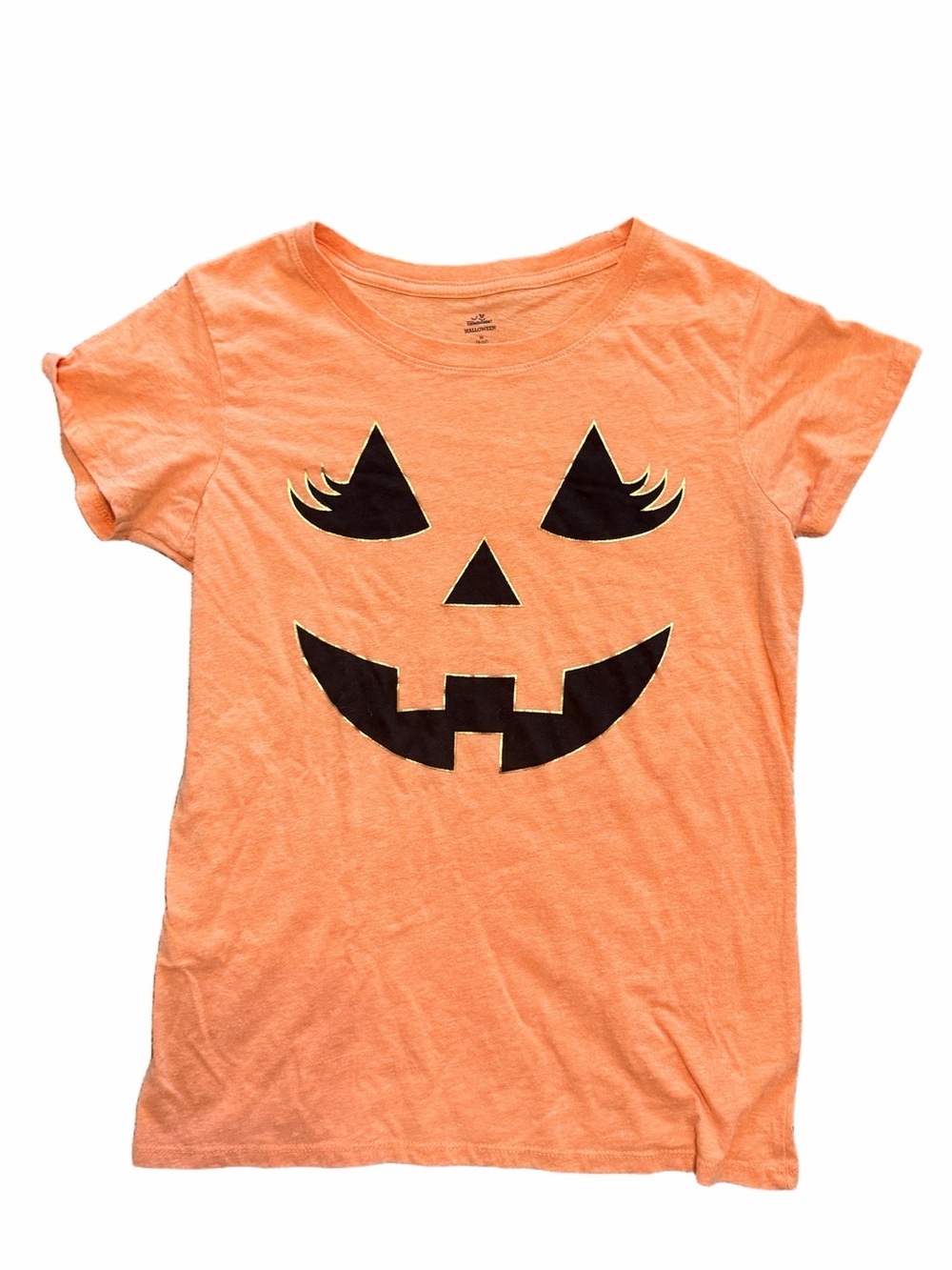 Halloween Jack O’ Lantern Pumpkin Face T-Shirt Orange M 8-10